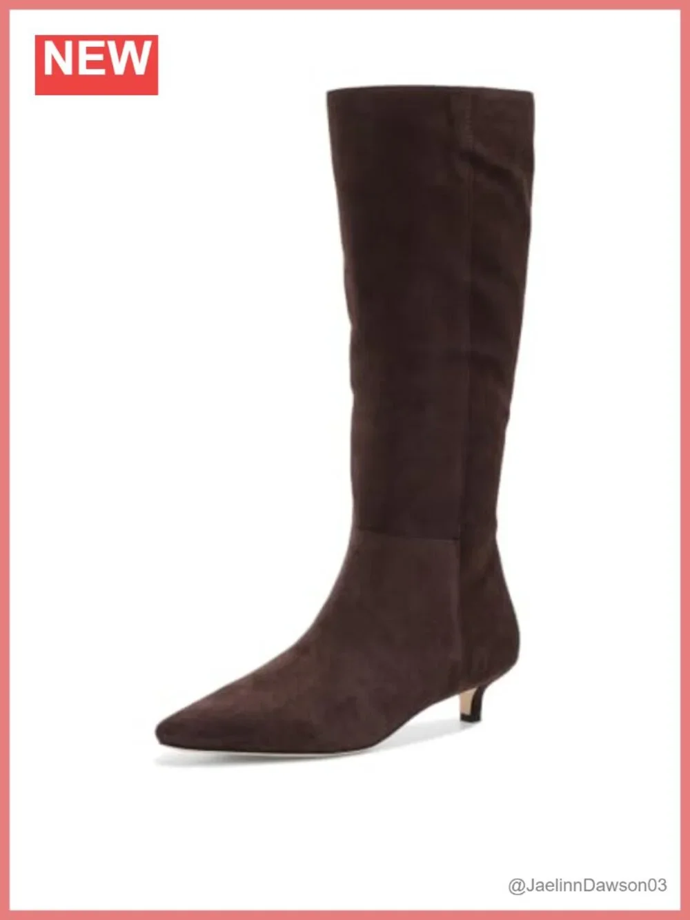 Sheep-Suede Tall Over-the-Knee Boots Kitten Heel Pointed Toe